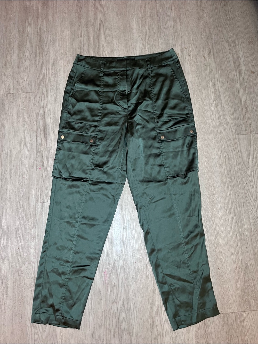 White House Black Market Dark Olive Cargo Trousers 6